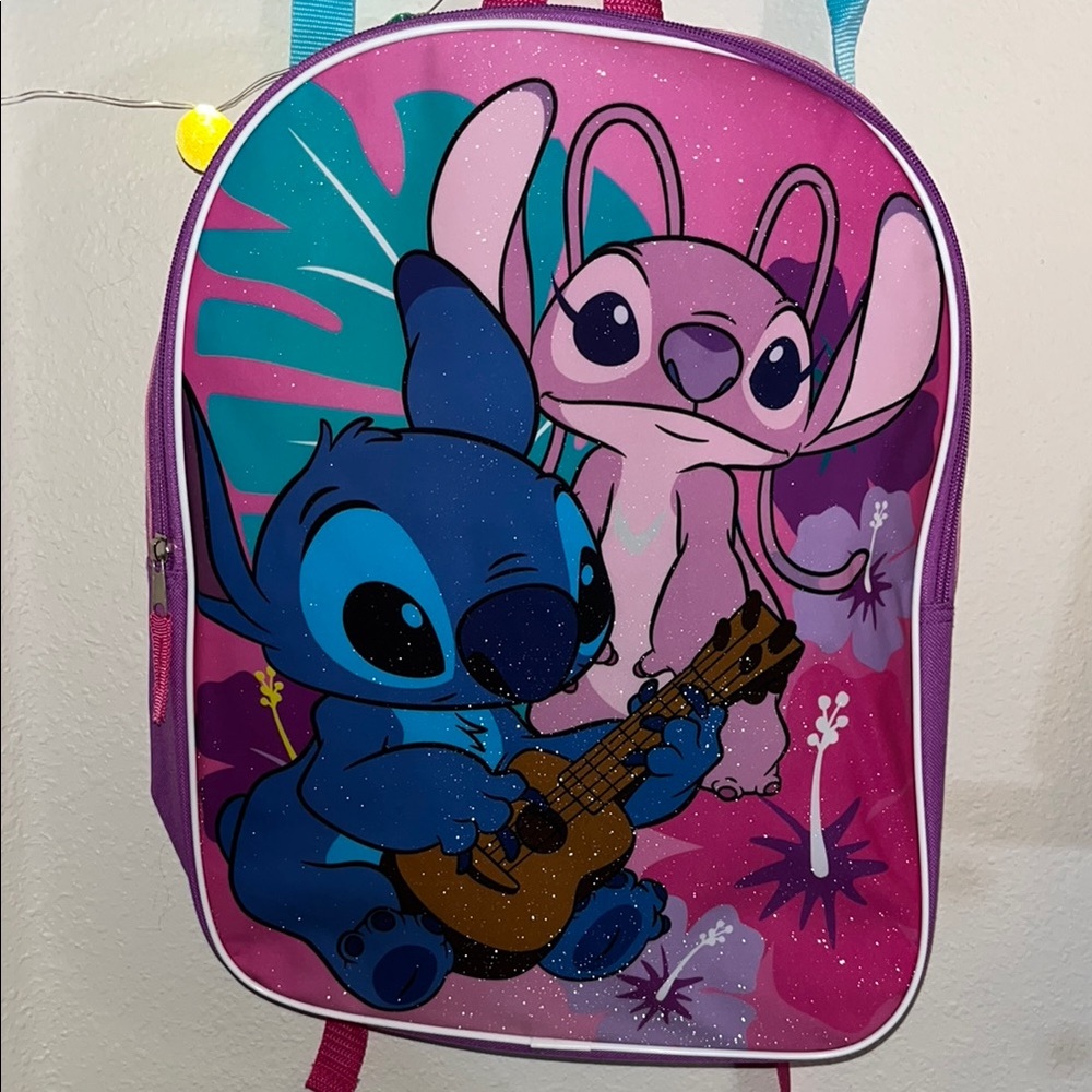 Disney Stitch and Angel Kids Backpack - Pink and Blue